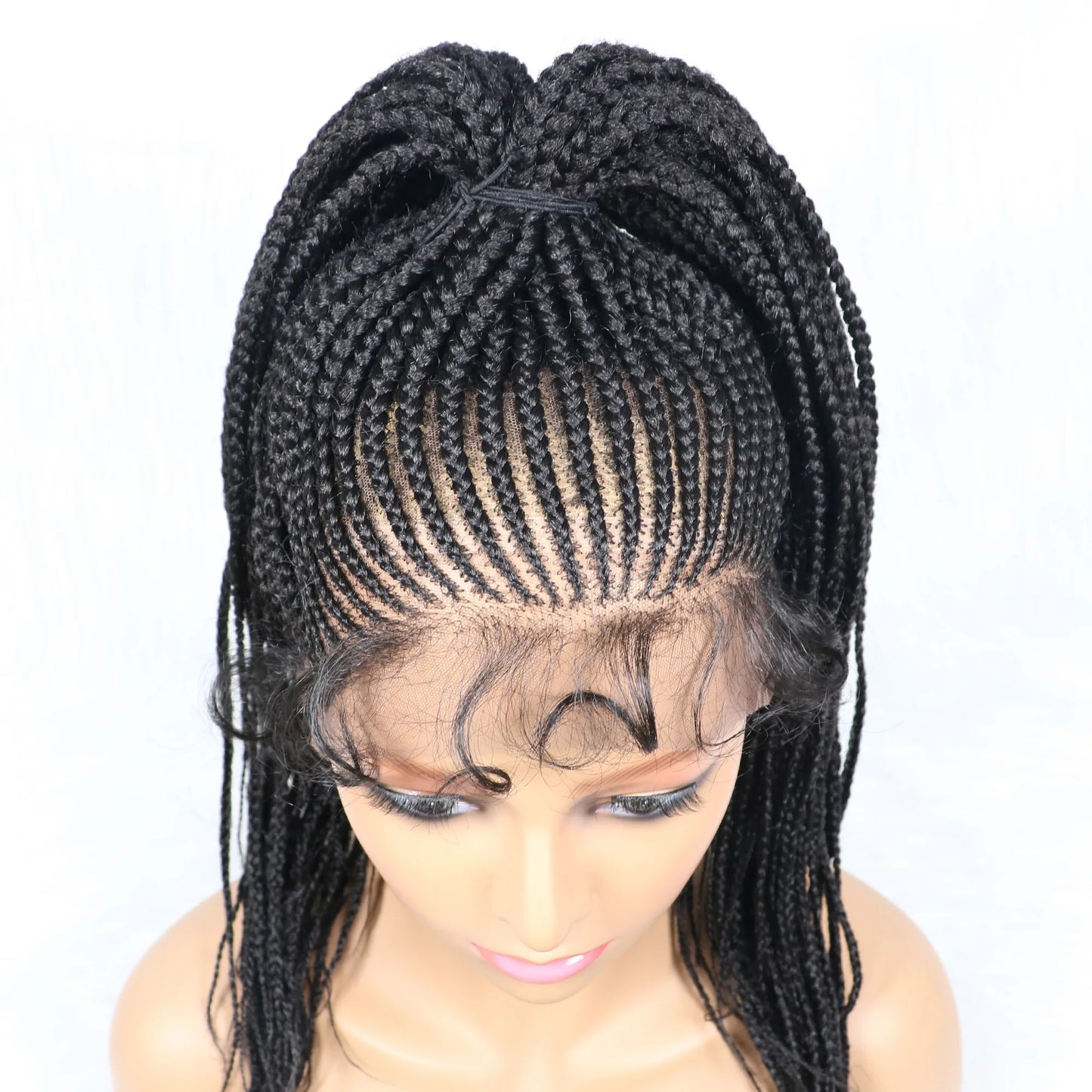 Lace Front Wig, Braided Wig With Baby Hair, 30Inches